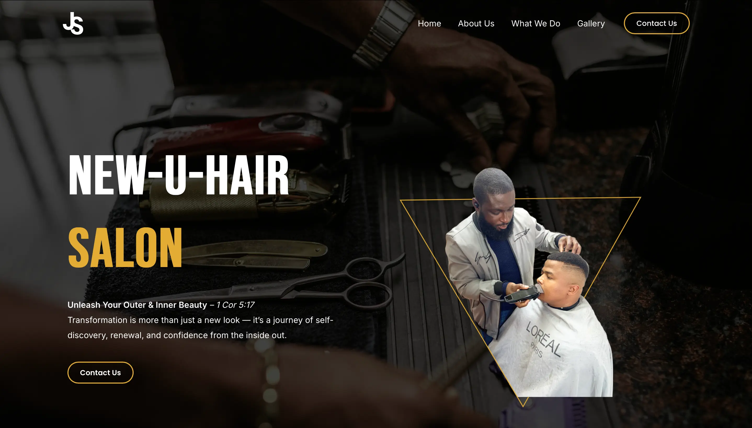 Salon Website Screenshot